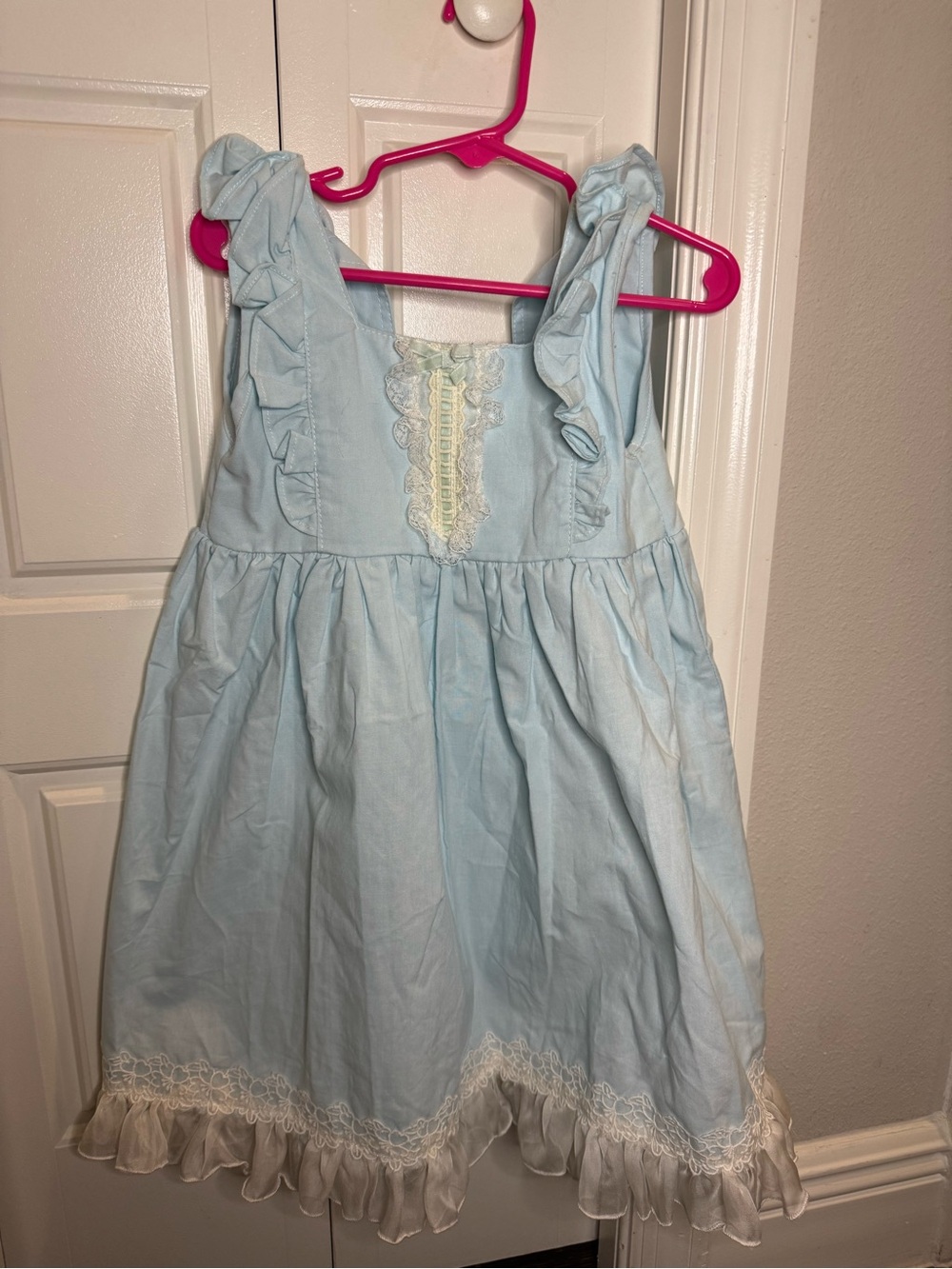 Doll cake- Light Blue Ruffled Girls' Dress